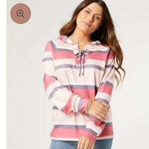 NWT Coco + Carmen Sharon Hooded Lightweight Sweatshirt Size L/XL